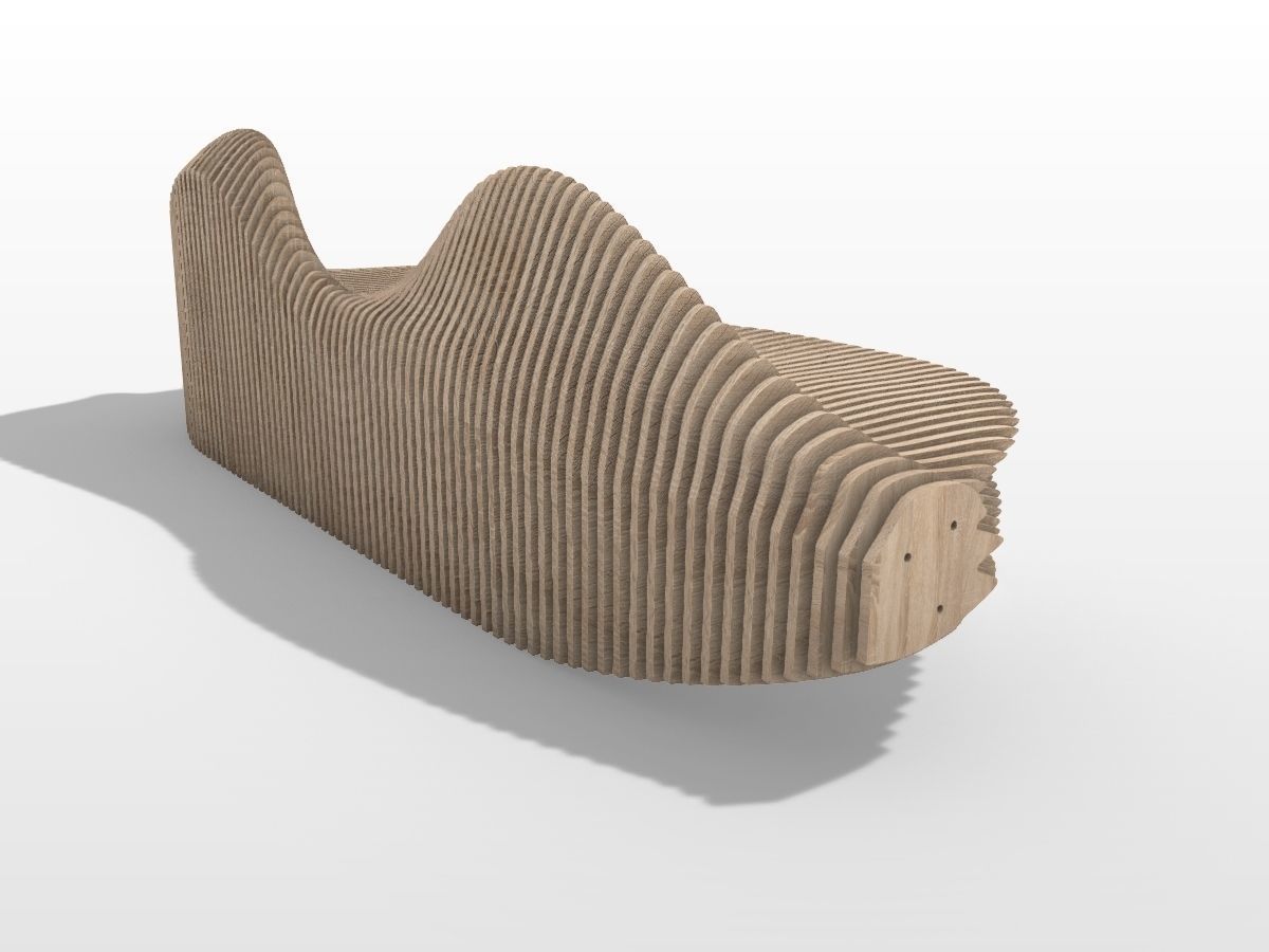 Parematric Bench 3D model_1