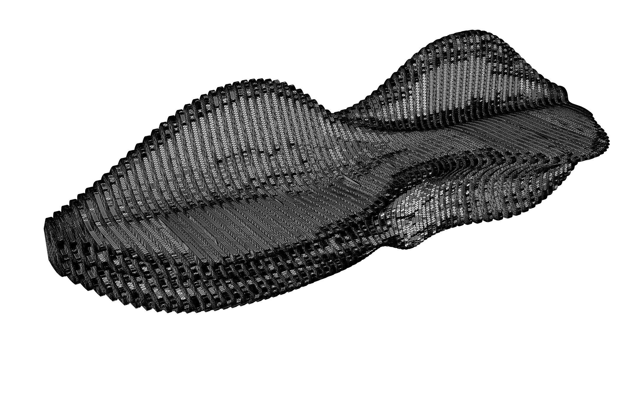 Parematric Bench 3D model_3