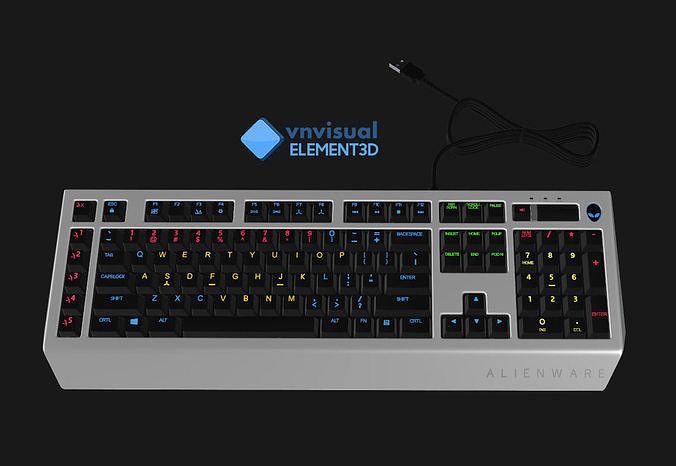 E3D - Alienware Pro Gaming Keyboard 3D model | CGTrader