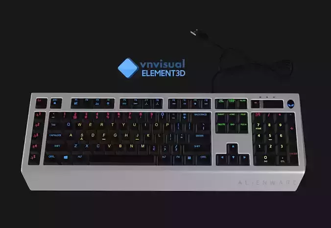 E3D - Alienware Pro Gaming Keyboard 3D model