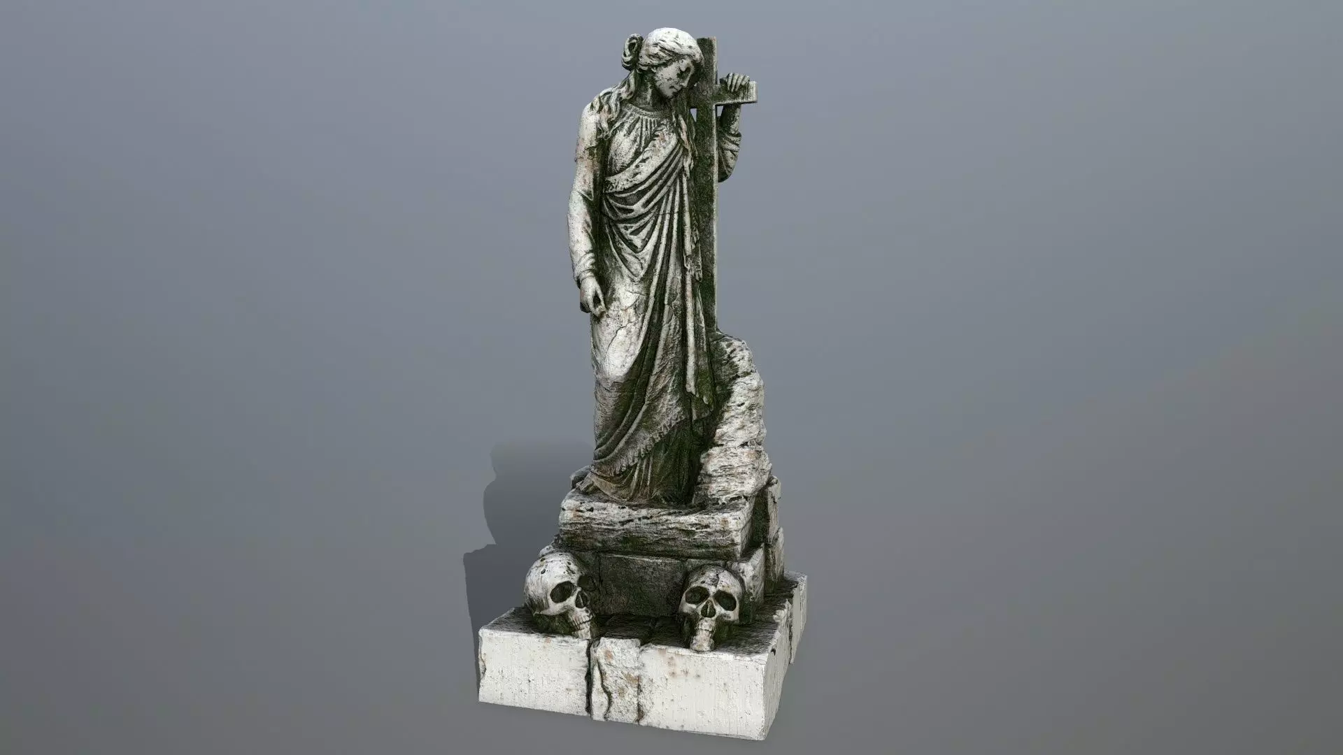 statue 5 Low-poly 3D model_0