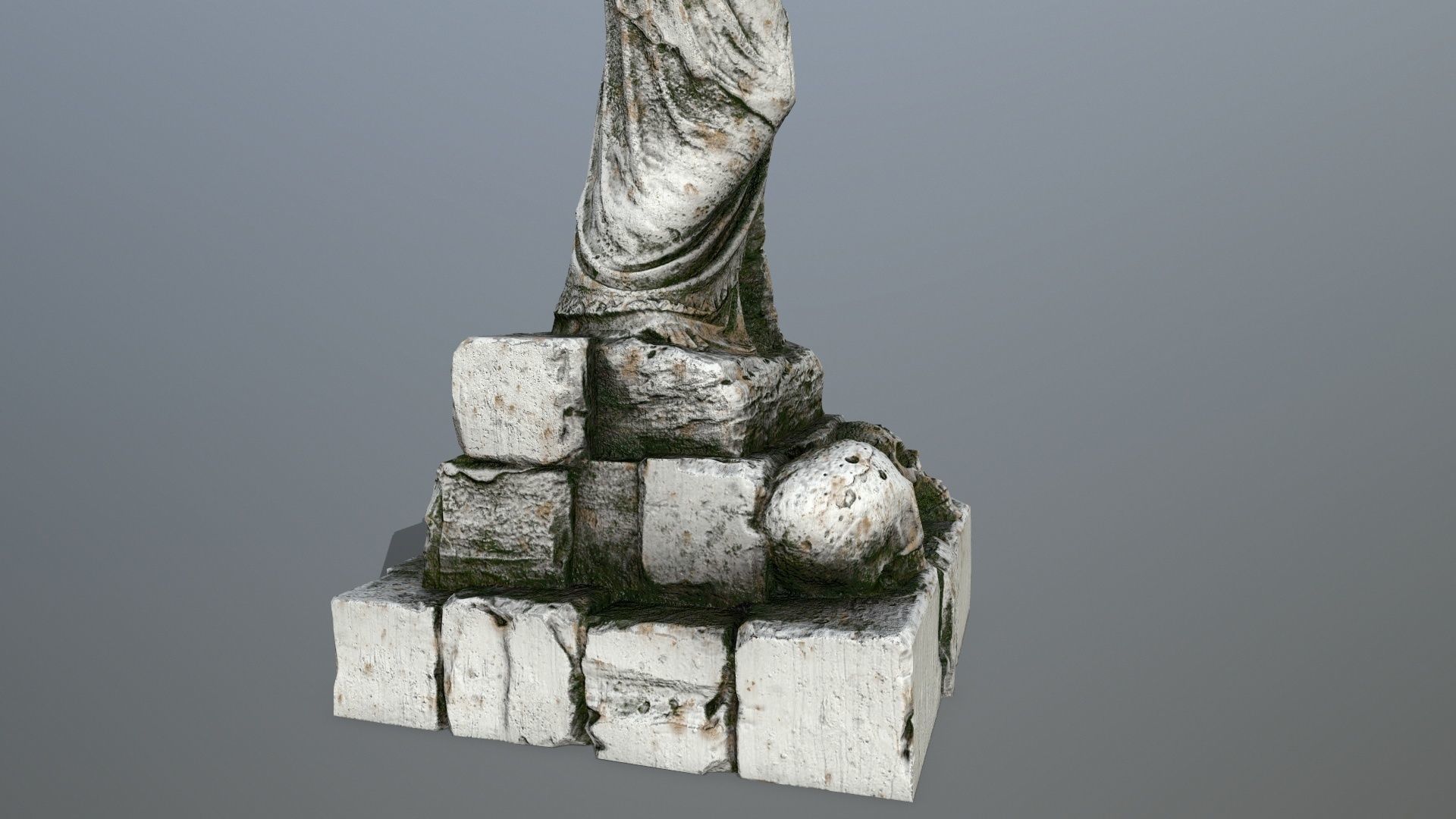 statue 5 Low-poly 3D model_9