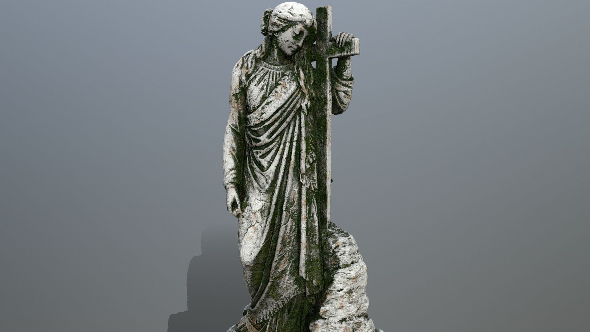 statue 5 Low-poly 3D model_11