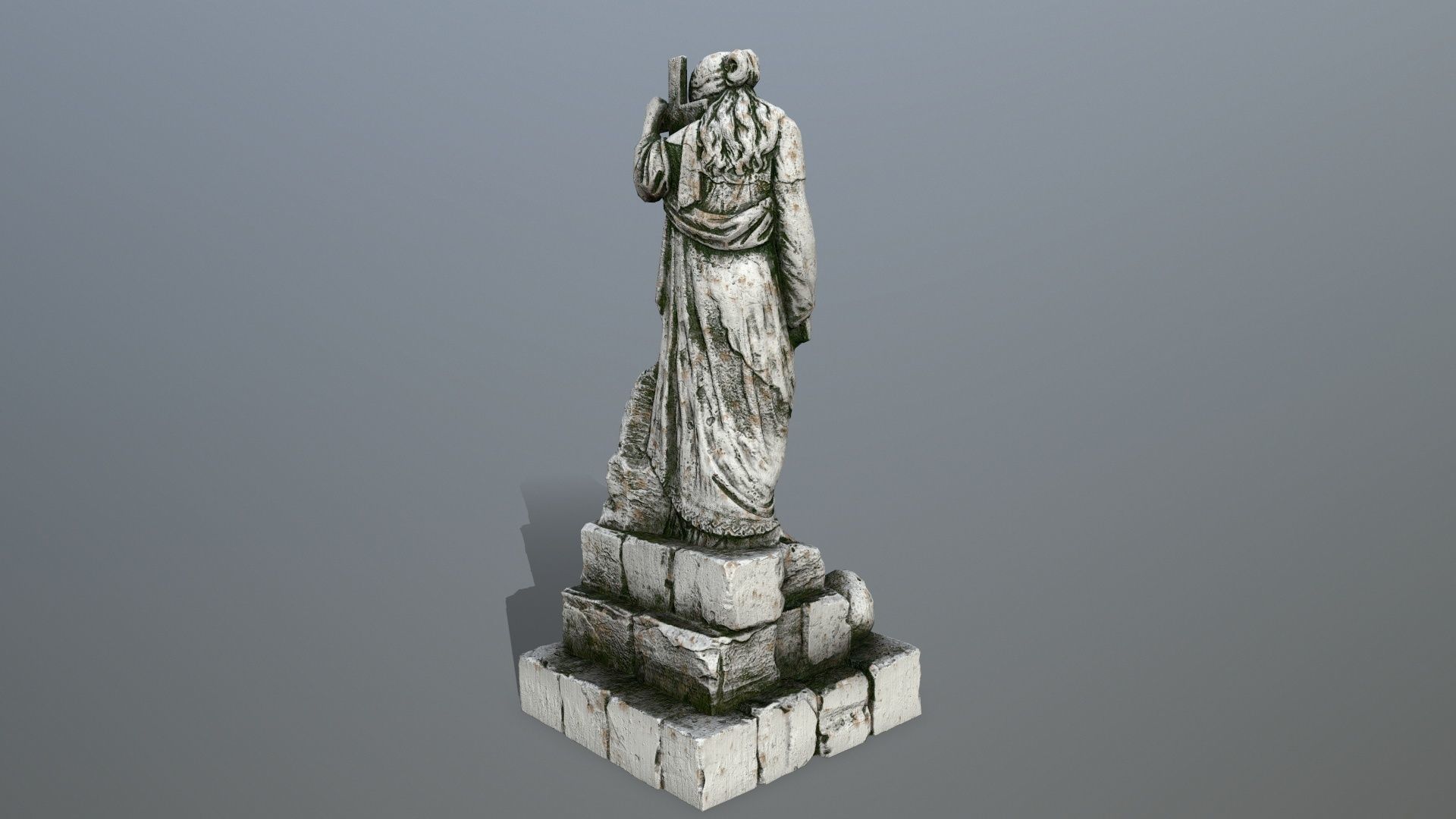 statue 5 Low-poly 3D model_3