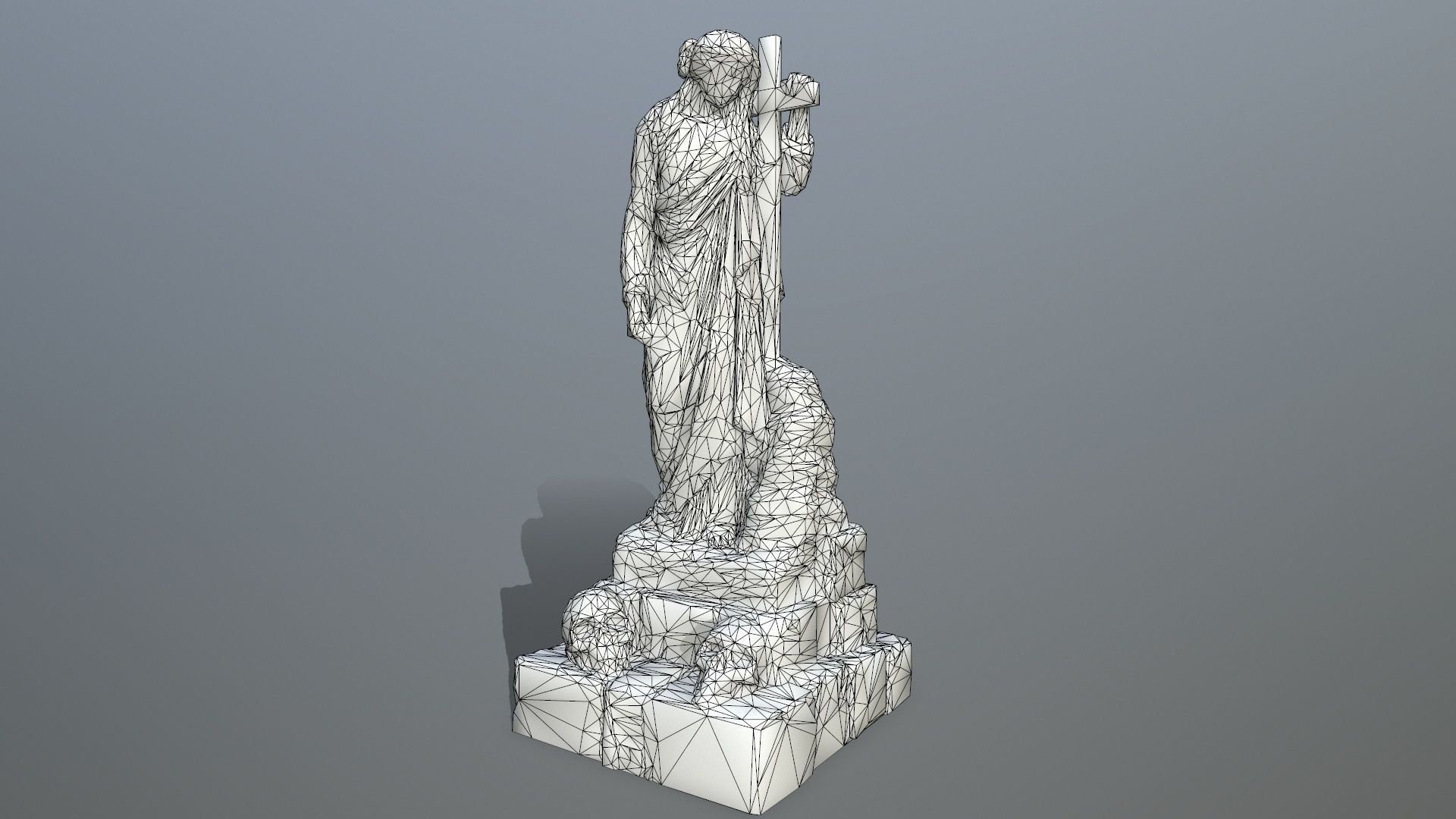 statue 5 Low-poly 3D model_12