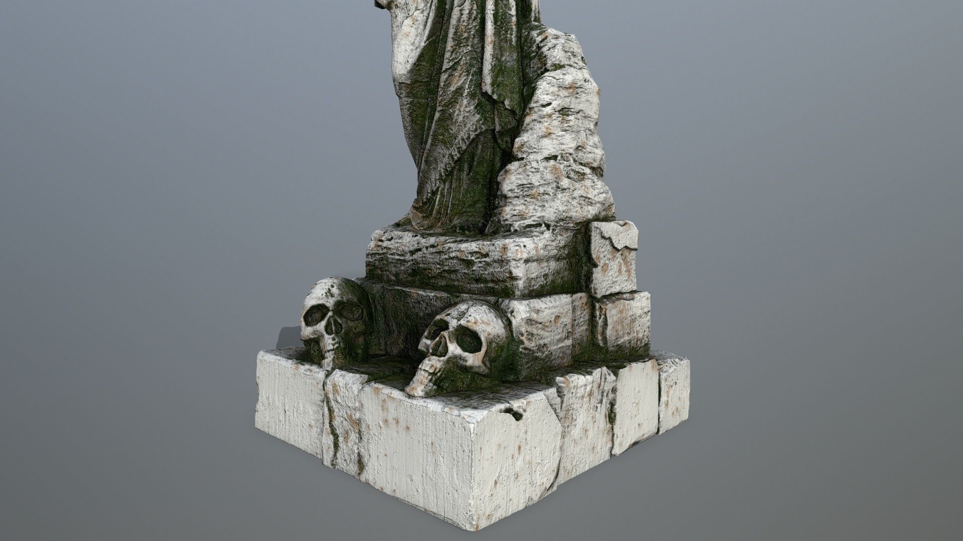 statue 5 Low-poly 3D model_7