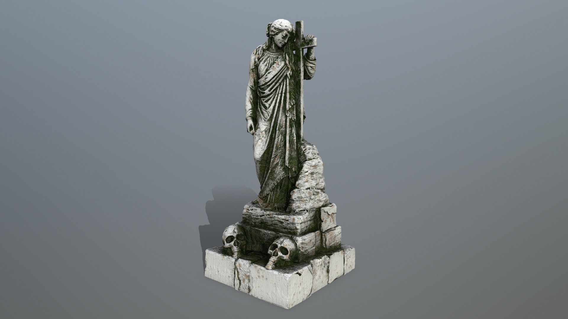statue 5 Low-poly 3D model_6