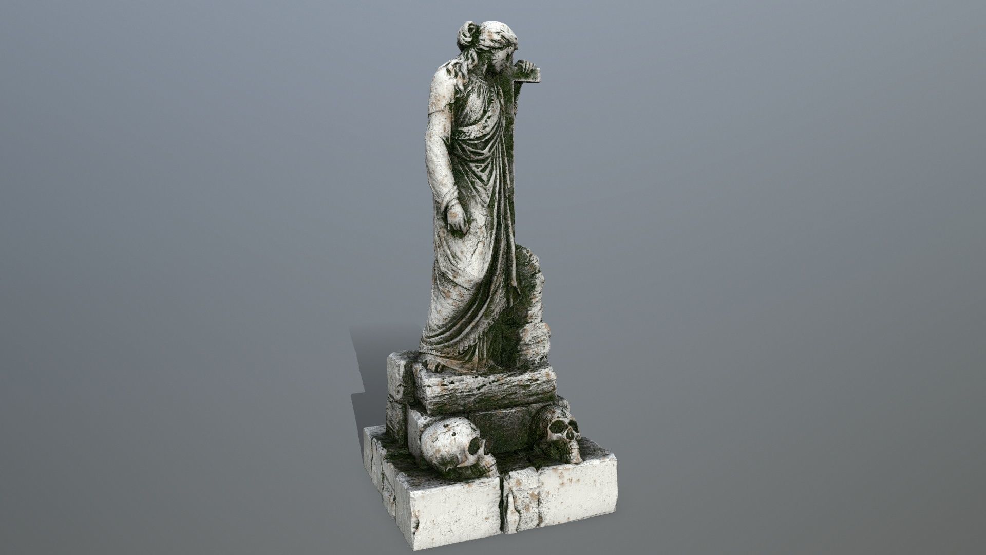 statue 5 Low-poly 3D model_1