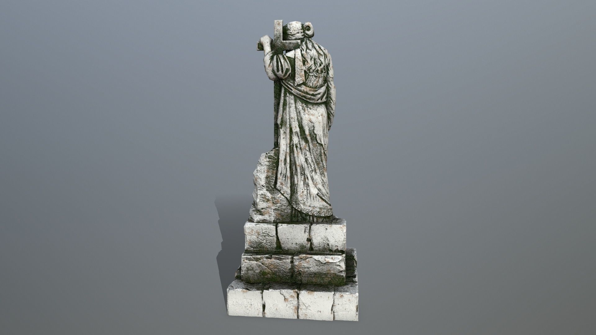 statue 5 Low-poly 3D model_4
