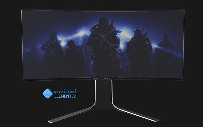 E3D - Dell Reveals Alienware 34 Curved Monitor 3D model