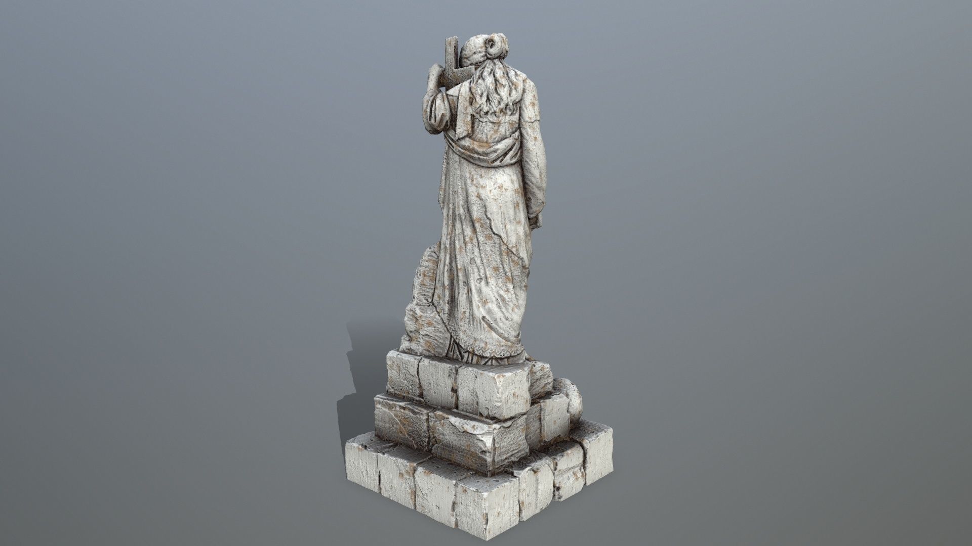 Statue 5 aphrodite Low-poly 3D model_3