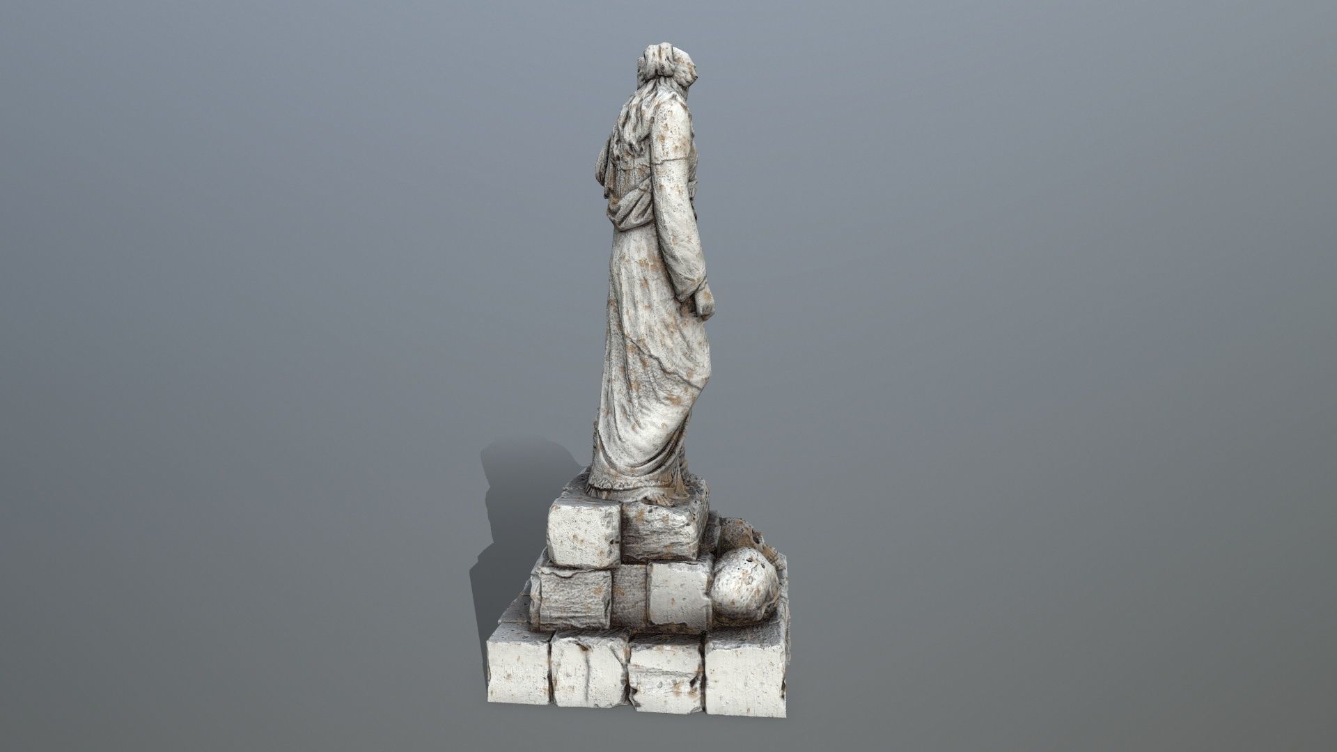 Statue 5 aphrodite Low-poly 3D model_2