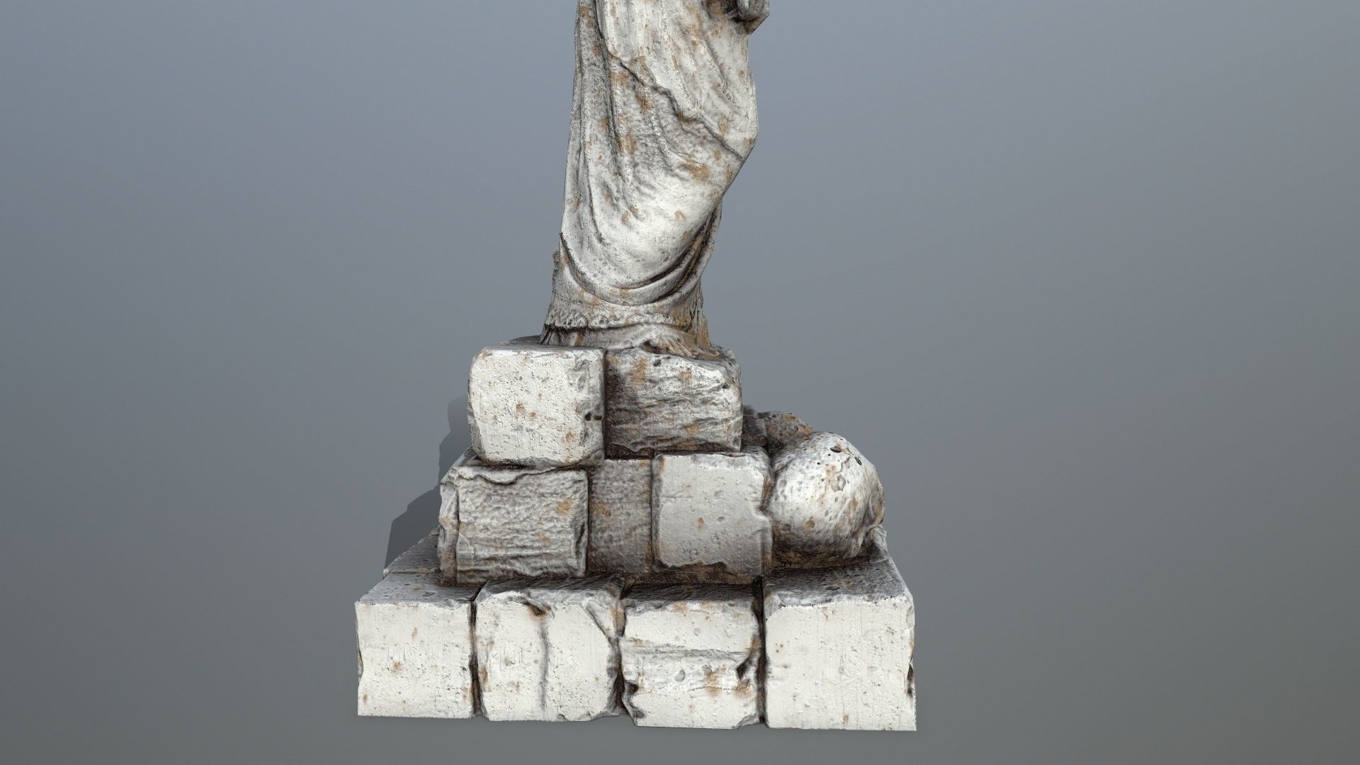 Statue 5 aphrodite Low-poly 3D model_9