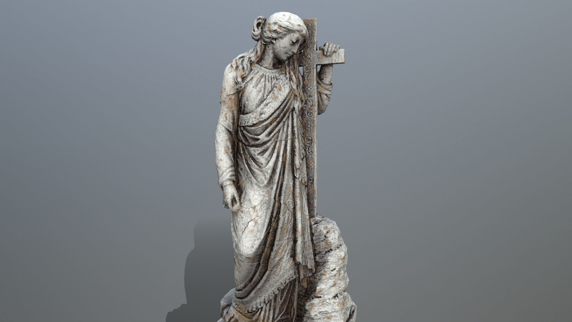 Statue 5 aphrodite Low-poly 3D model_13