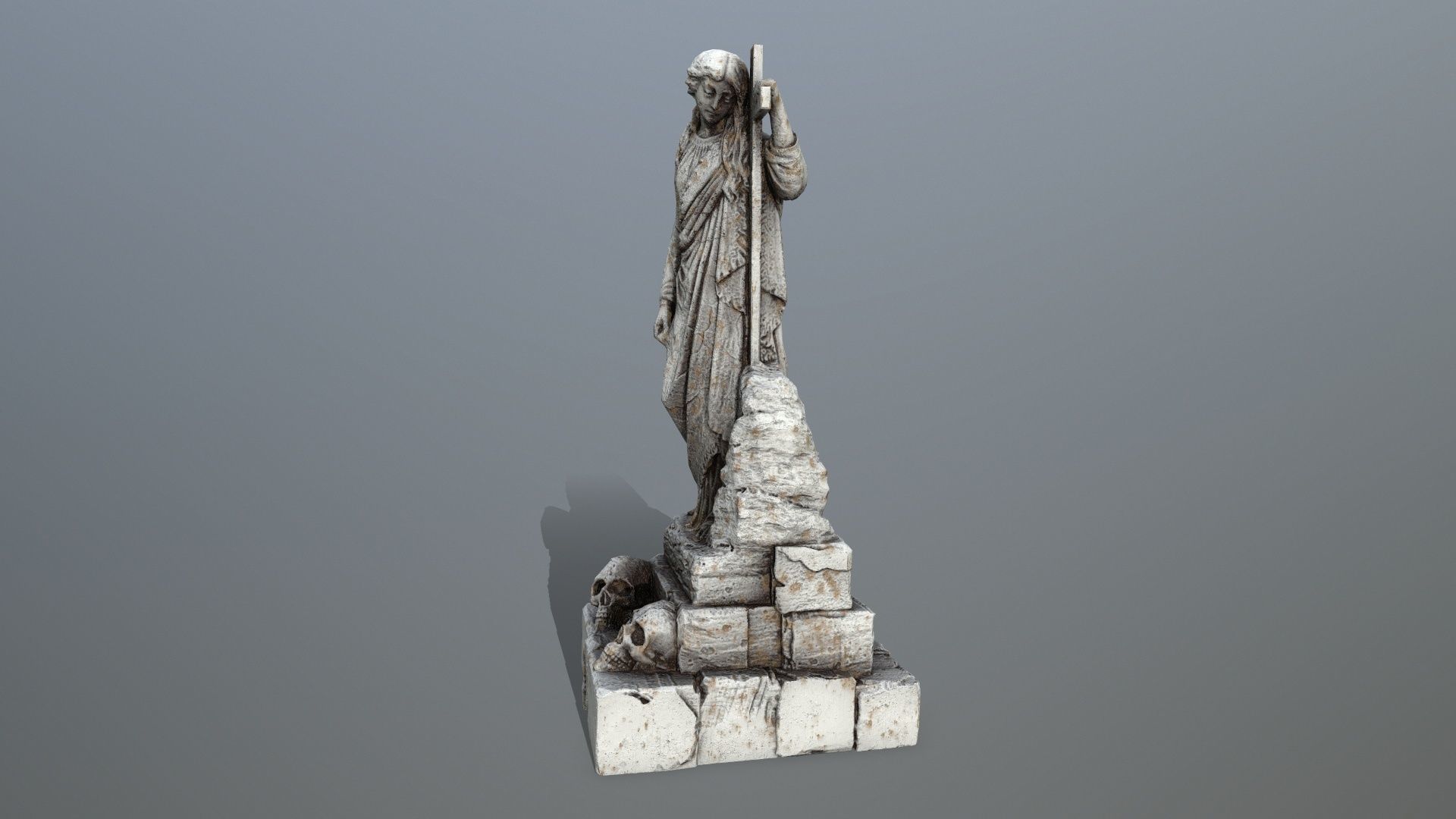 Statue 5 aphrodite Low-poly 3D model_6