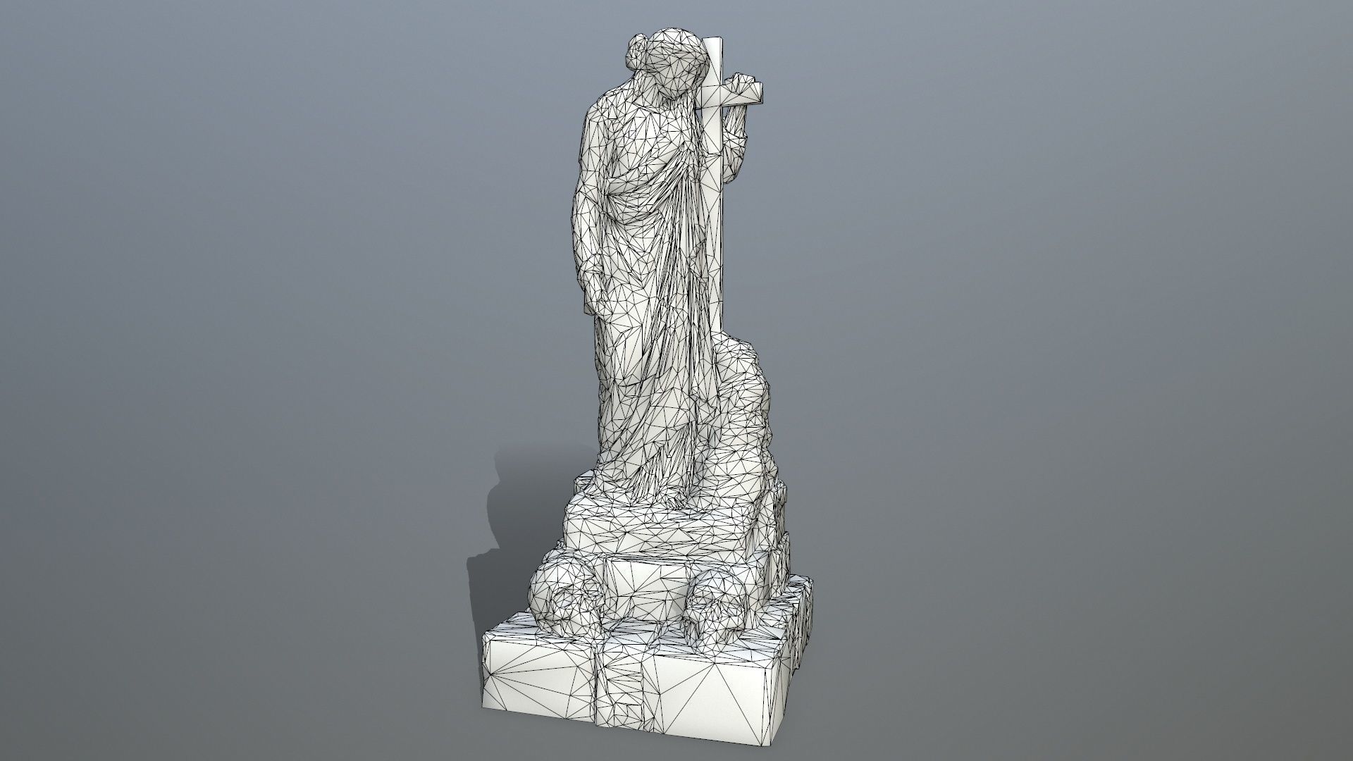 Statue 5 aphrodite Low-poly 3D model_14