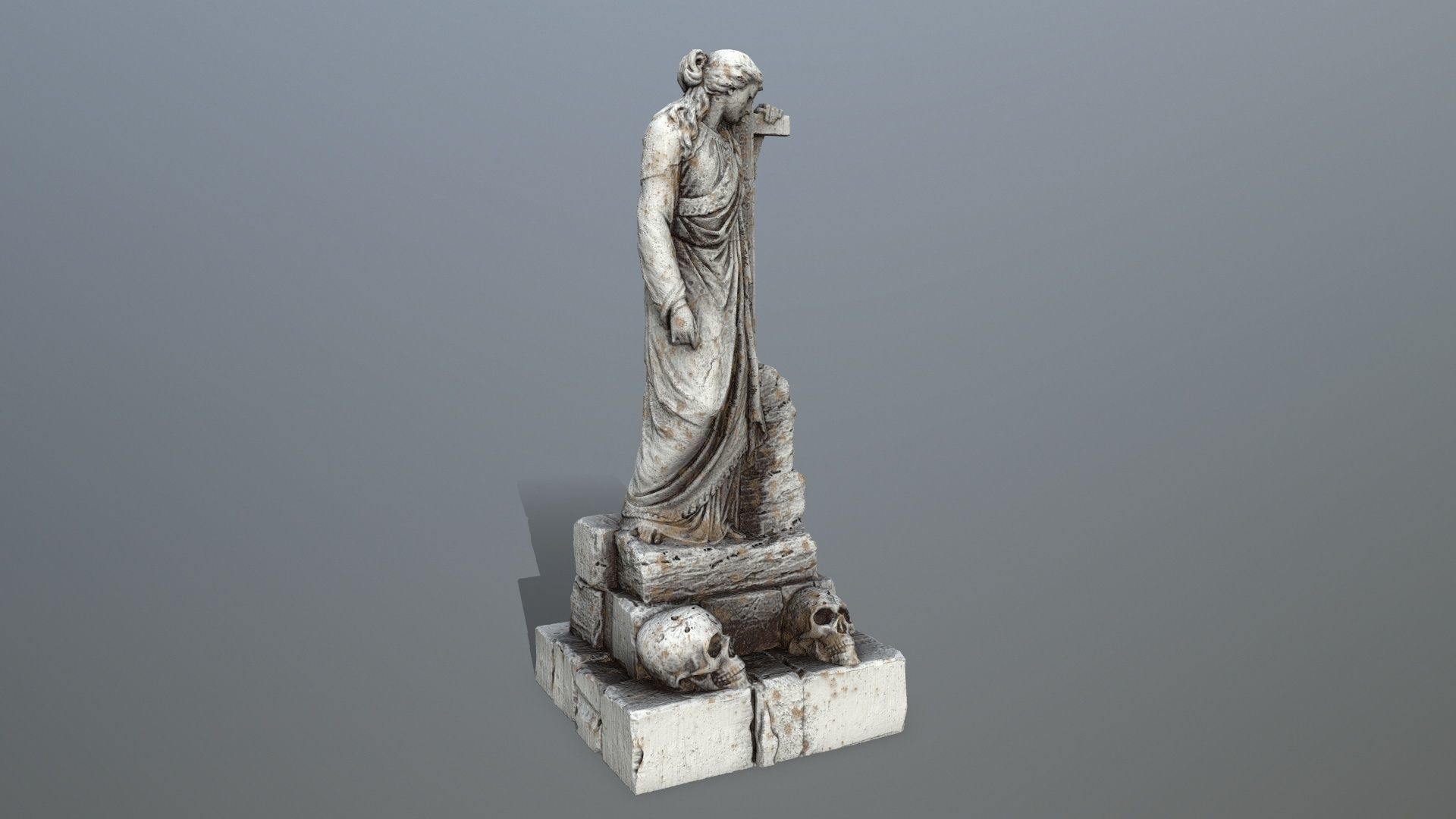 Statue 5 aphrodite Low-poly 3D model_1