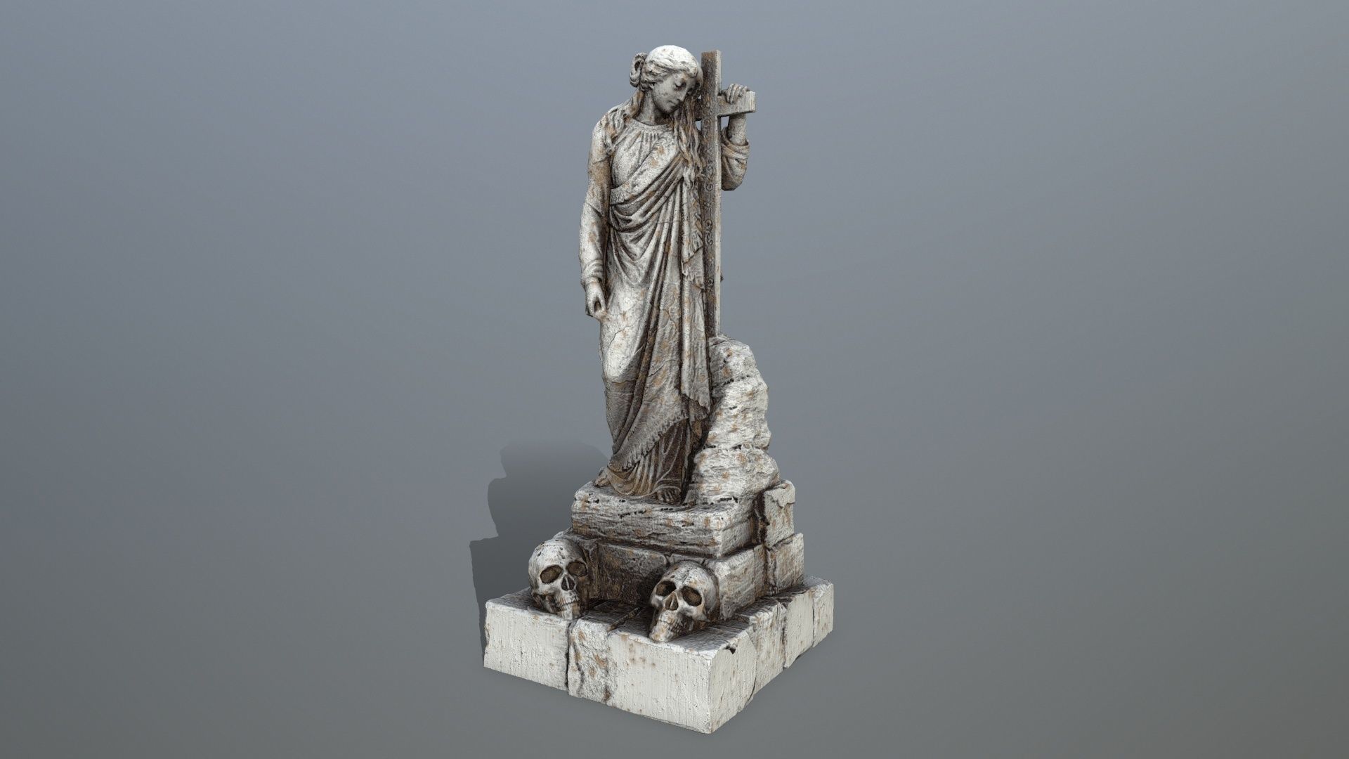 Statue 5 aphrodite Low-poly 3D model_7