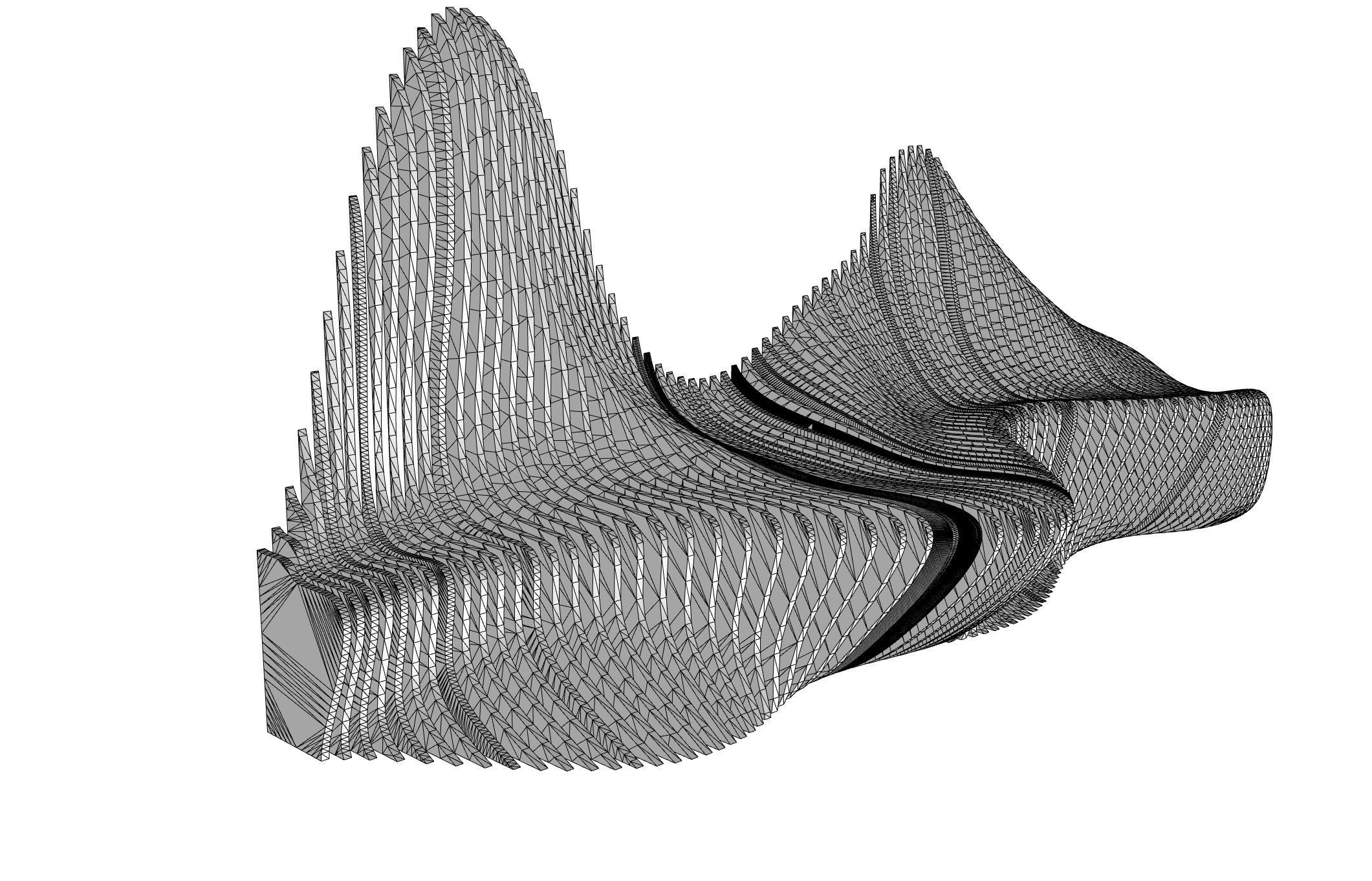 parametric bench 2 3D model_2