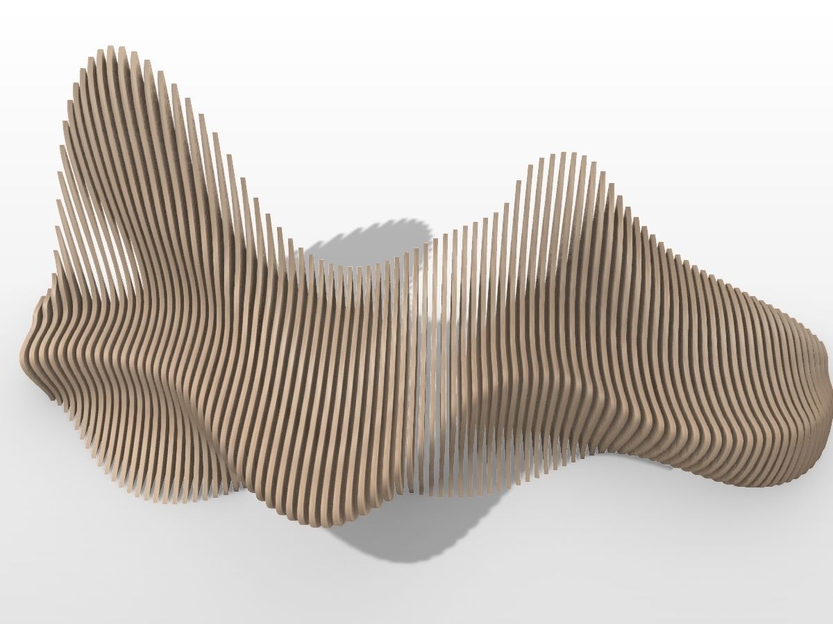 parametric bench 2 3D model_1