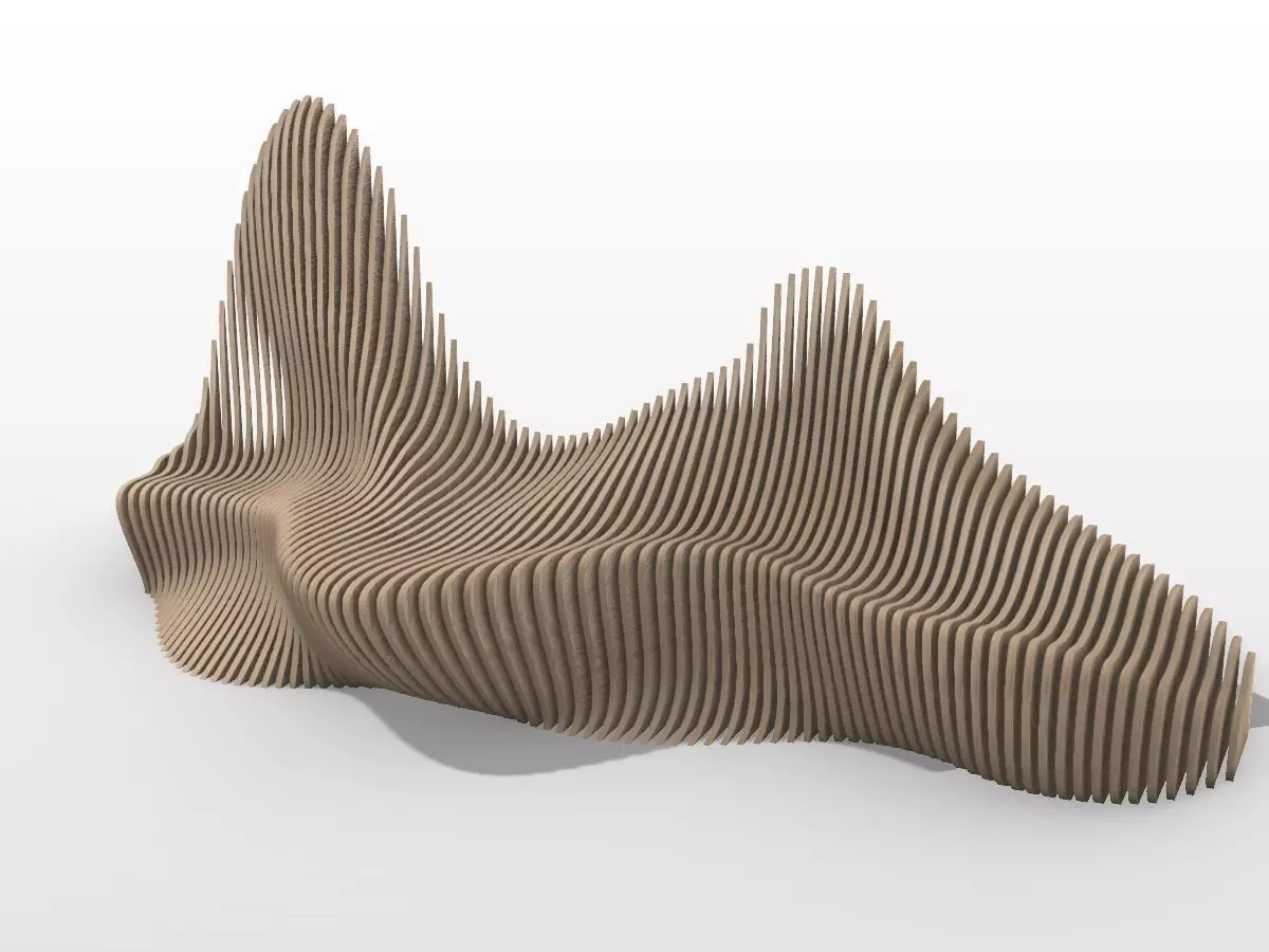 parametric bench 2 3D model_0