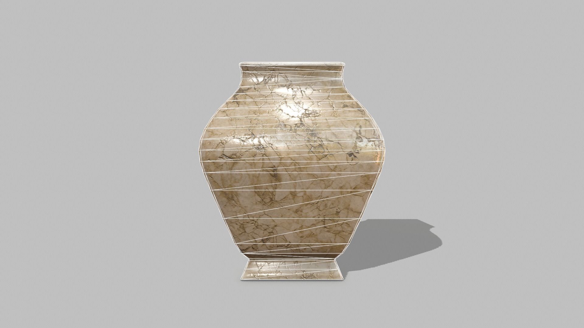 Table Set wooden chair Low-poly 3D model_5