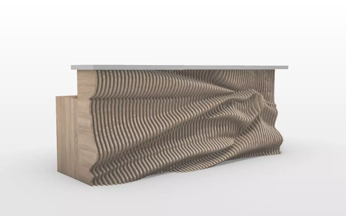 Parametric Reception Table 3D model_0