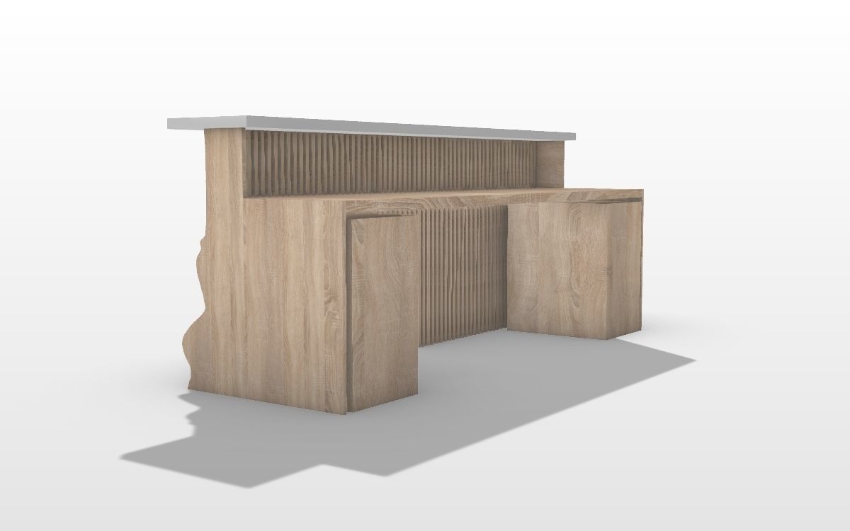 Parametric Reception Table 3D model_1