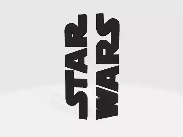 star wars logo 3d Free 3D model