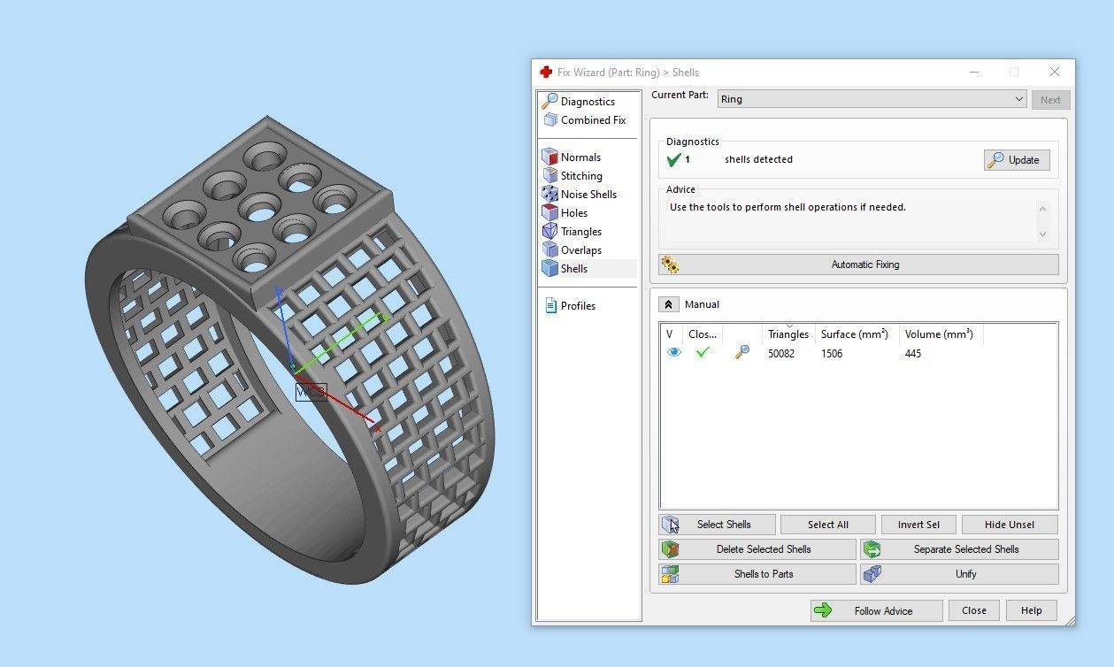  Gents Square Pattern Ring  3D print model_10