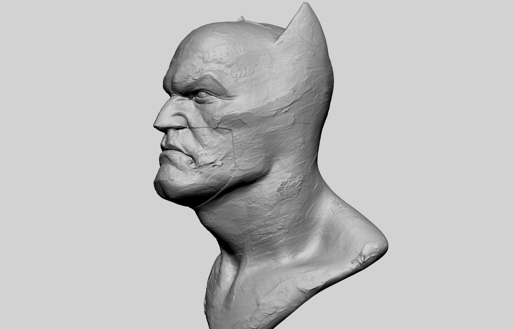 Batman Bust Clay 3D print model_2