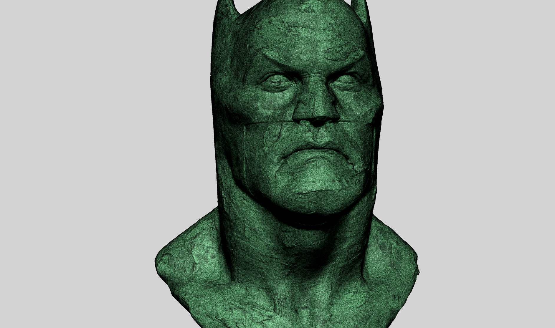 Batman Bust Clay 3D print model_9