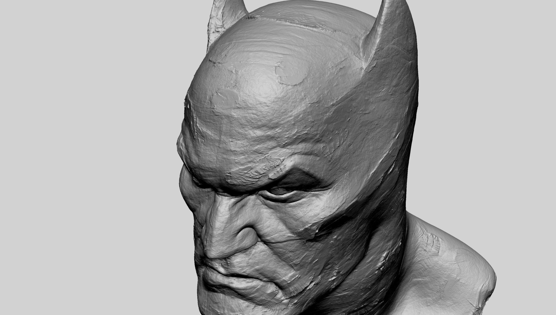 Batman Bust Clay 3D print model_8