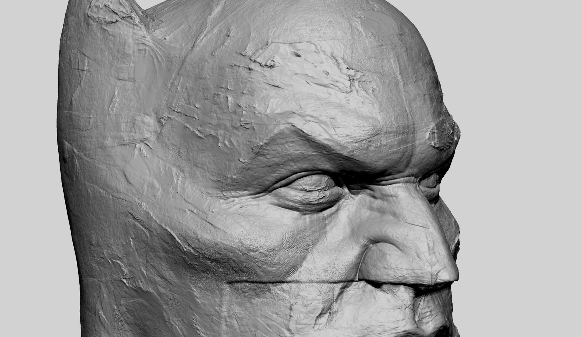 Batman Bust Clay 3D print model_7
