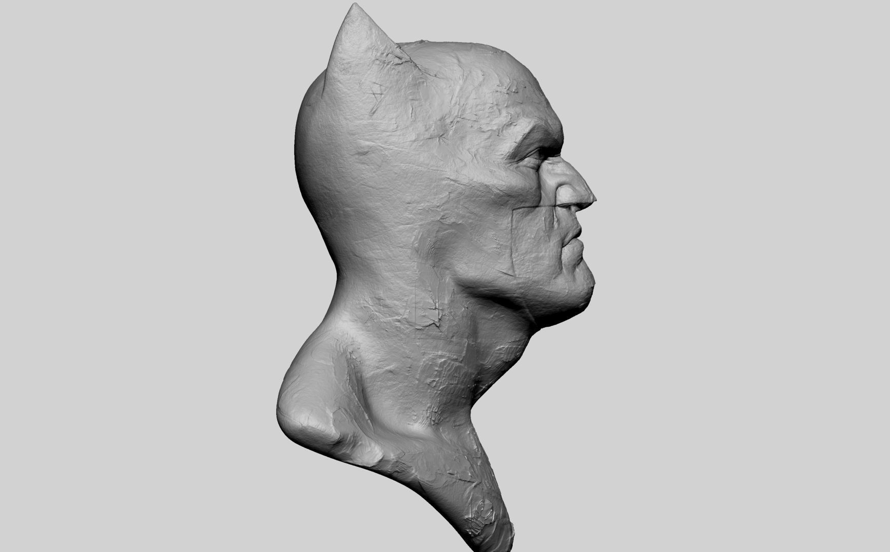 Batman Bust Clay 3D print model_3