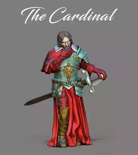The Cardinal - Richelieu 35mm scale 3D print model