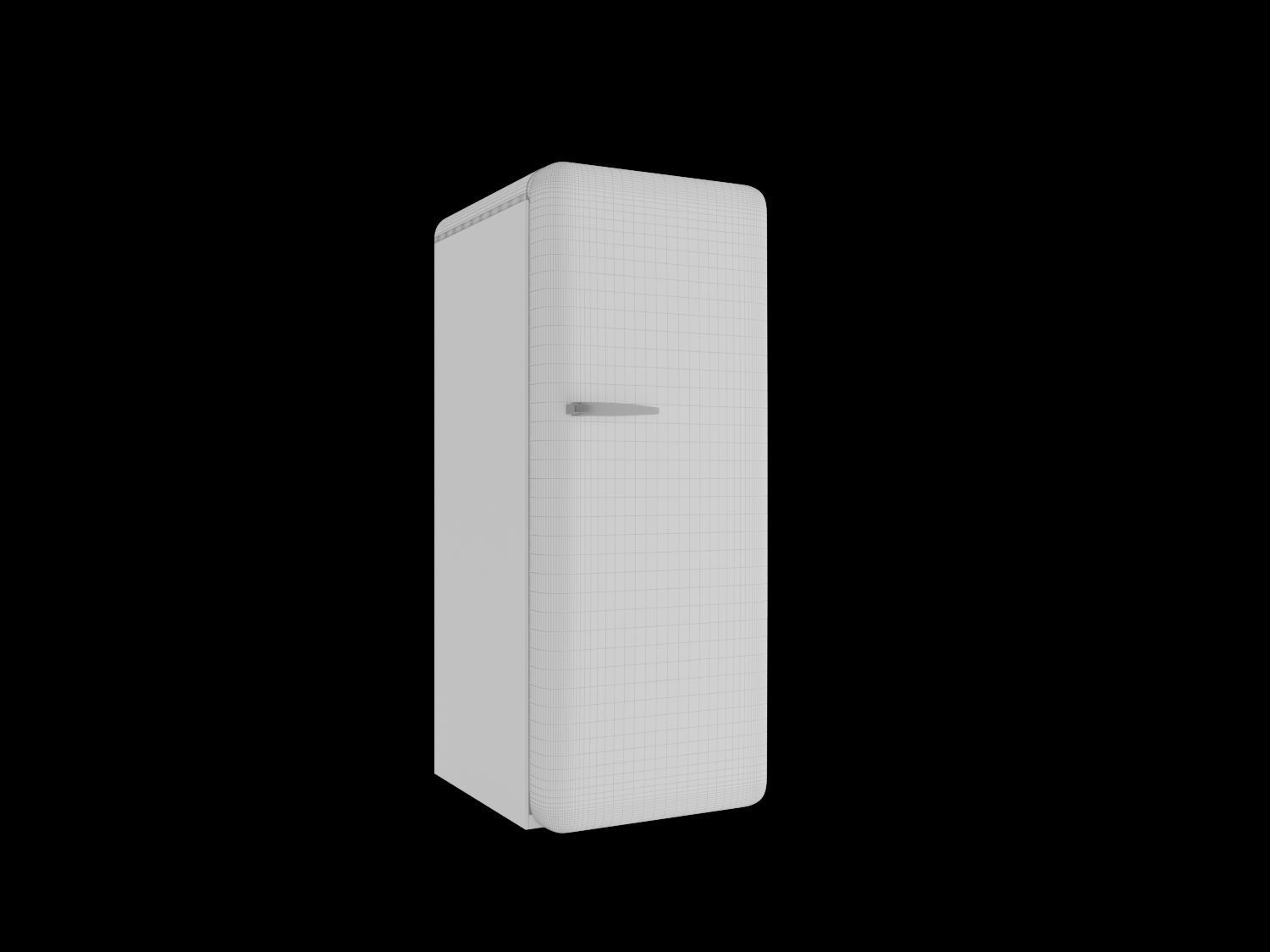 Smeg Inspired Fridge 3D model_2