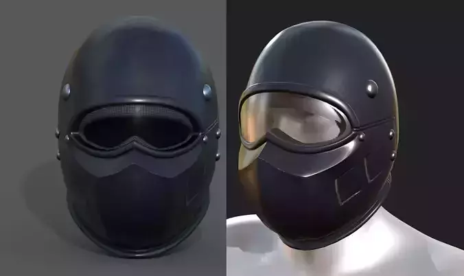 Helmet scifi military combat 3d futuristic 