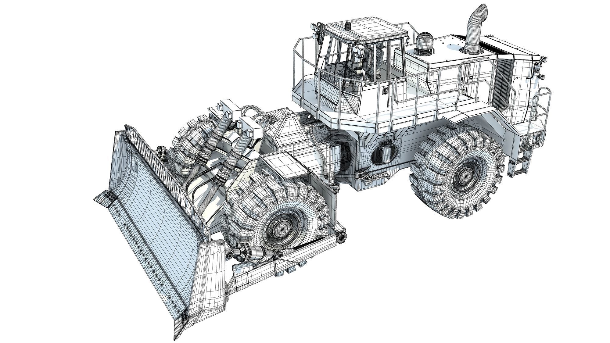 3D Bulldozer 3D model_19