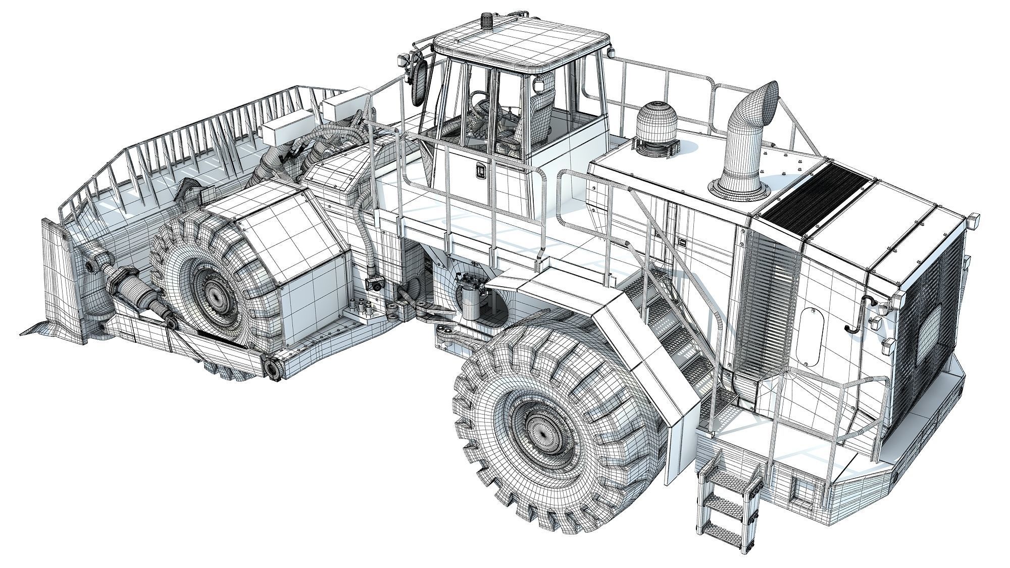 3D Bulldozer 3D model_16
