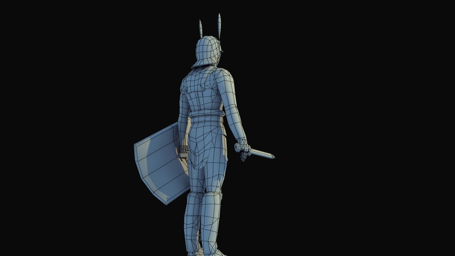 Provocator Gladiator Low-poly 3D model_53