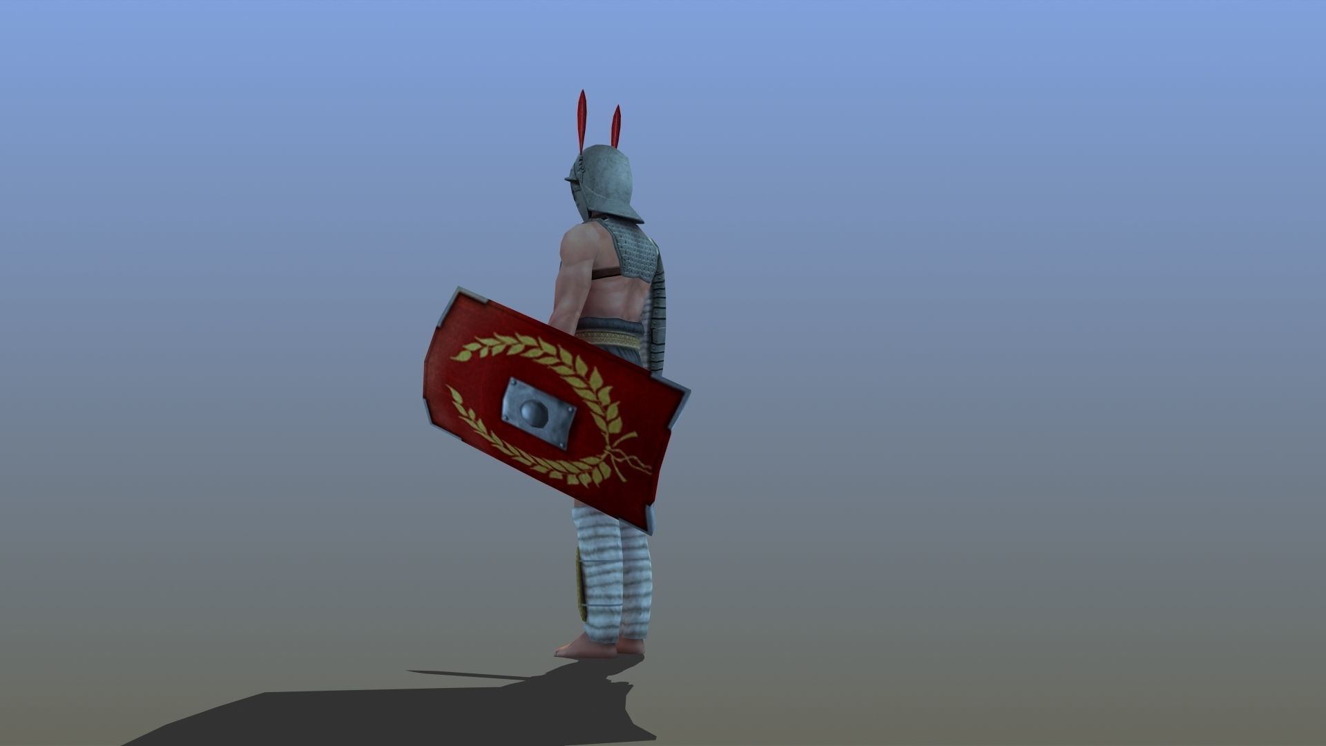 Provocator Gladiator Low-poly 3D model_16