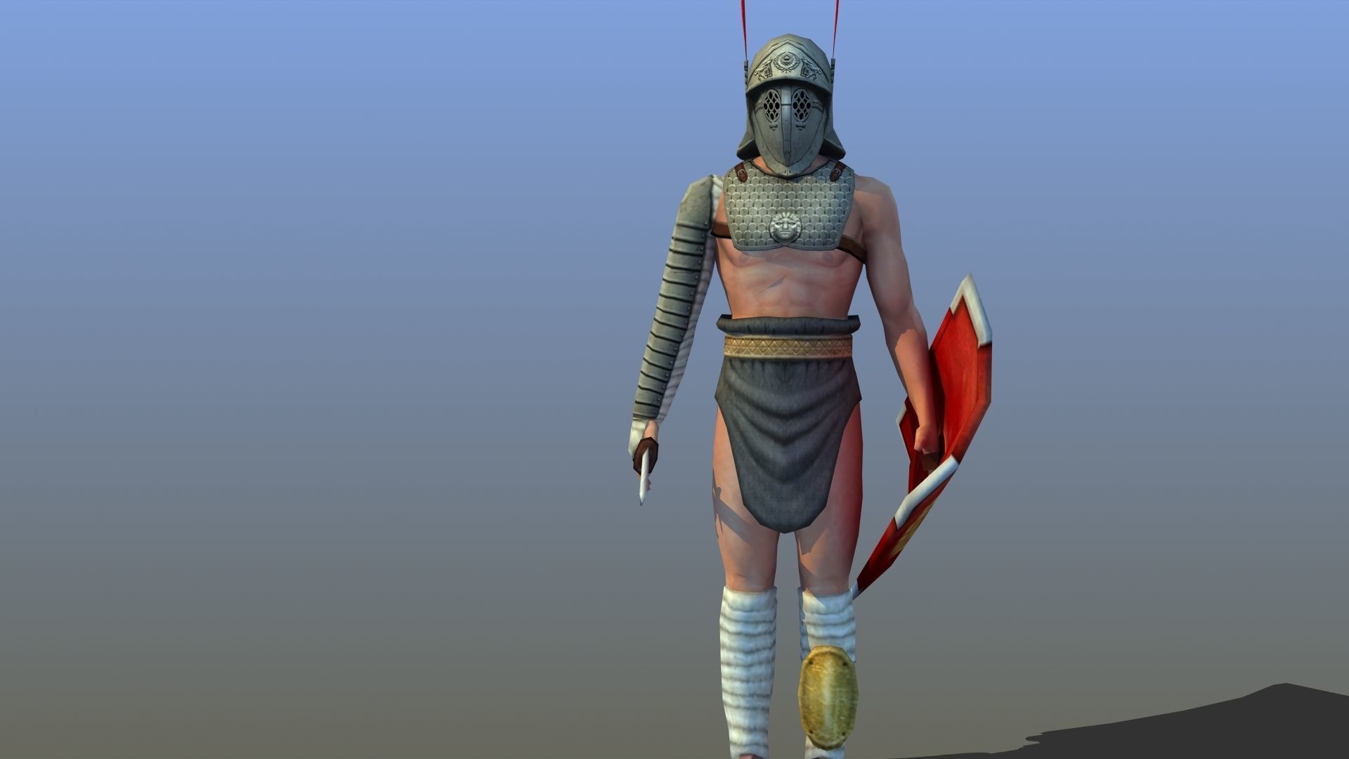 Provocator Gladiator Low-poly 3D model_2
