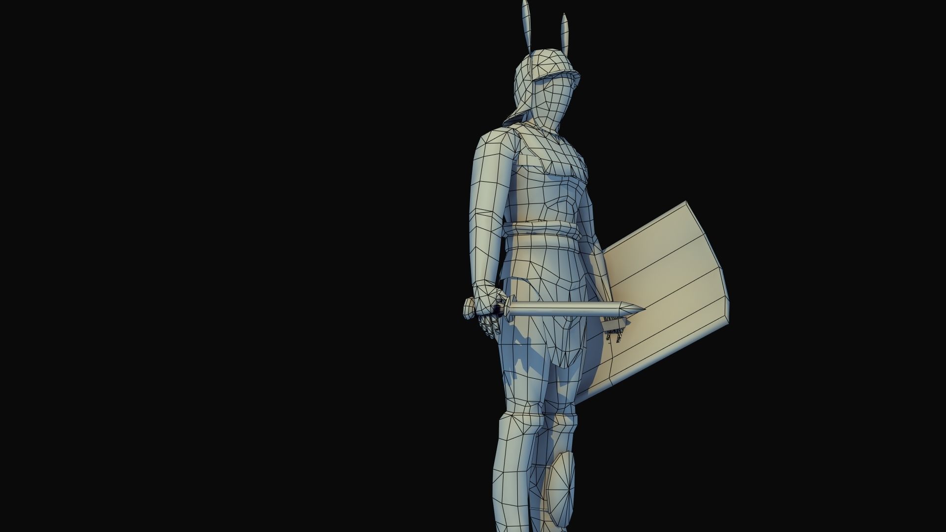 Provocator Gladiator Low-poly 3D model_51
