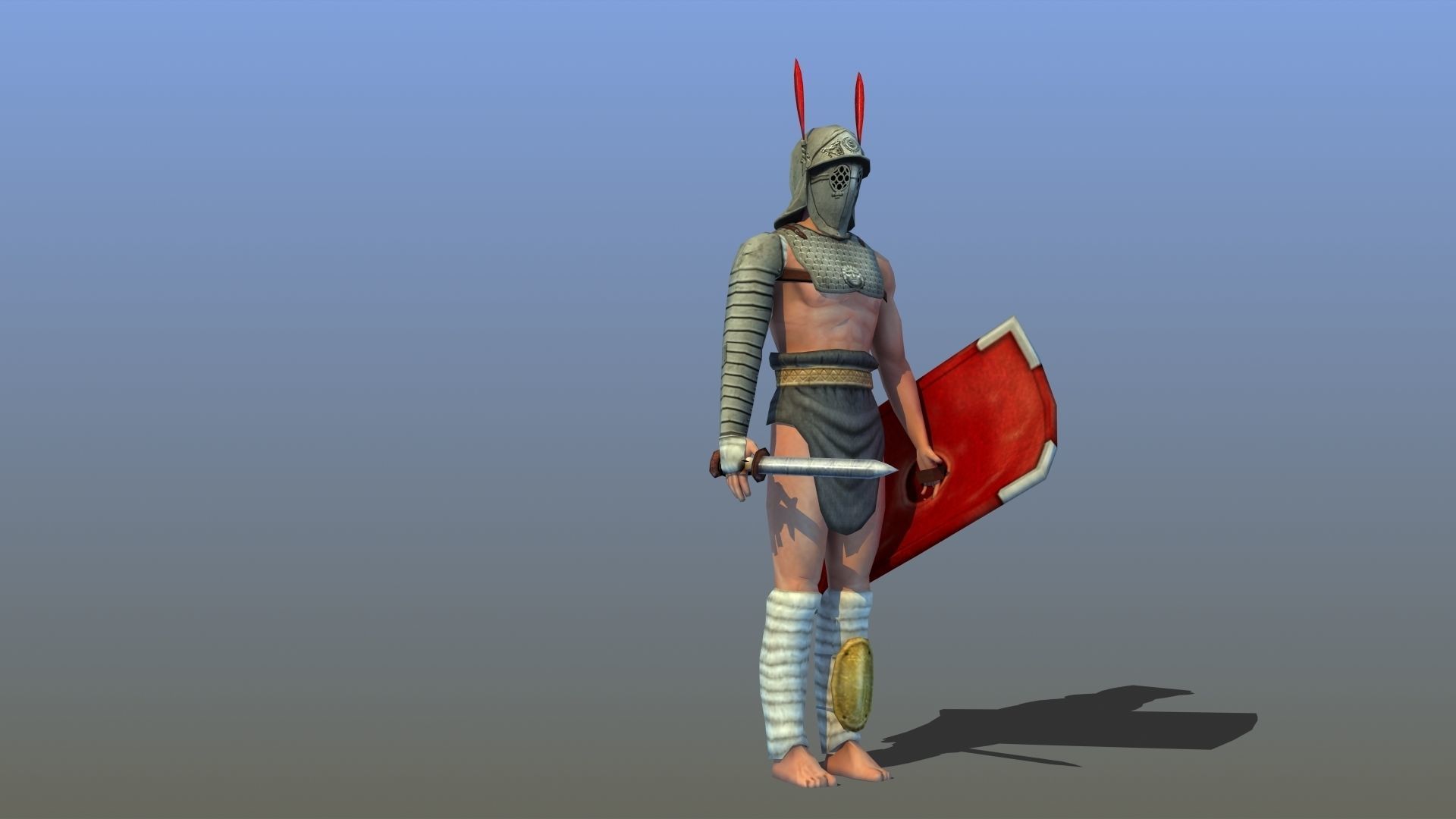 Provocator Gladiator Low-poly 3D model_7