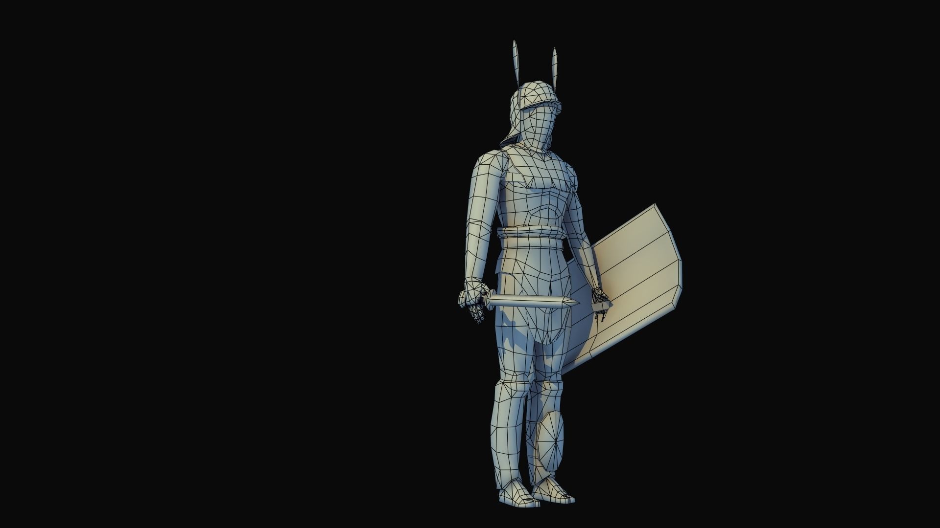 Provocator Gladiator Low-poly 3D model_49