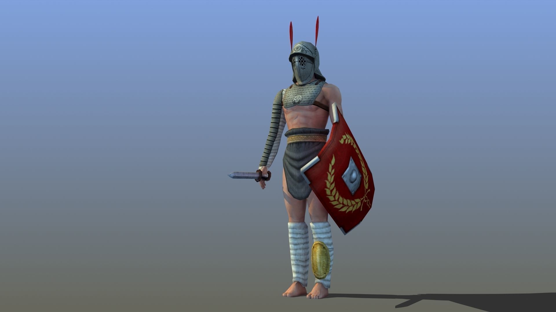 Provocator Gladiator Low-poly 3D model_20