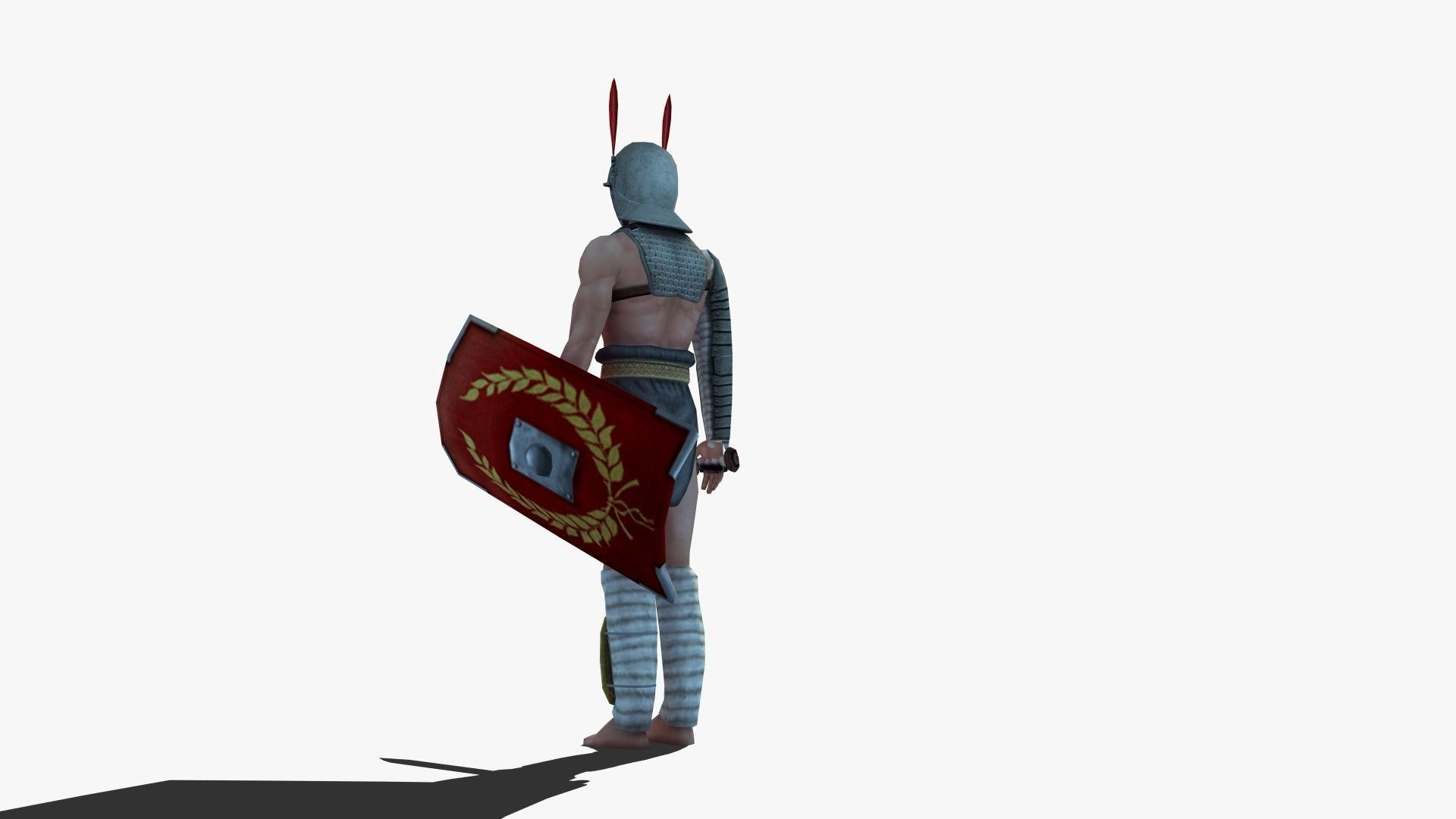 Provocator Gladiator Low-poly 3D model_36
