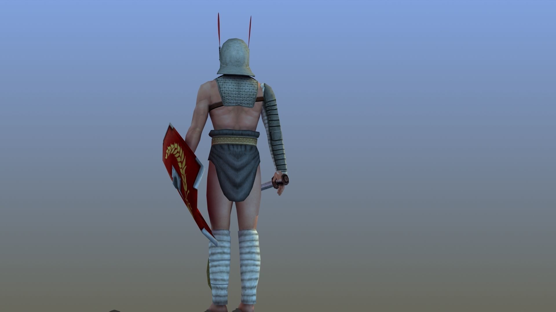 Provocator Gladiator Low-poly 3D model_14