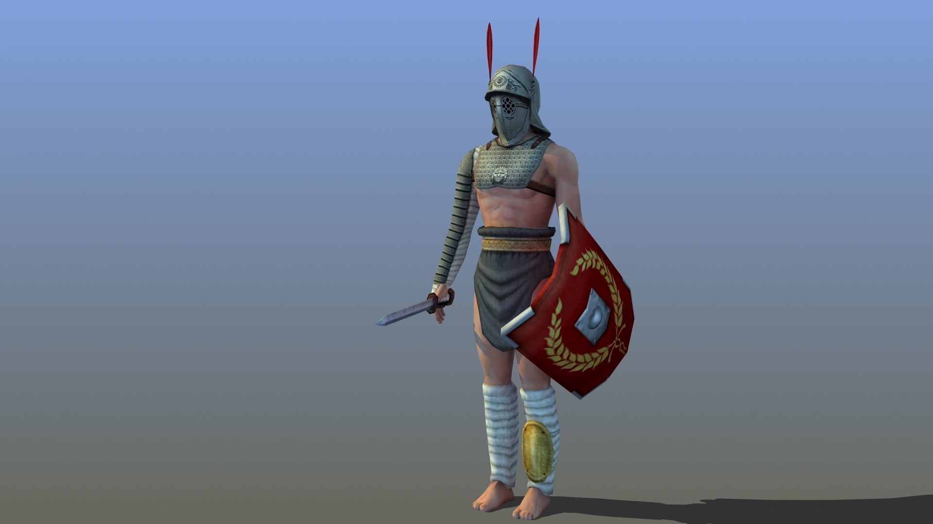 Provocator Gladiator Low-poly 3D model_1